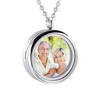 Personalized Photo Cremation Urn Pendant for Pet Ashes Necklace Custom Sterling Silver Pendant Keepsake Jewelry