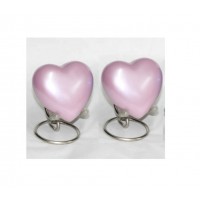 Baby Pink Heart Keepsake Urn for ashes