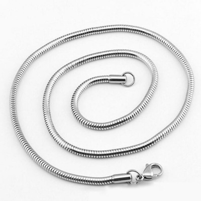 Stainless steel DIY snake chain charm link necklace and lobster buckle jewelry making