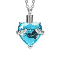 Unisex Fashion Stainless Steel Jewelry Urn Necklace for Ashes Memorial Keepsake Cremation Pendant